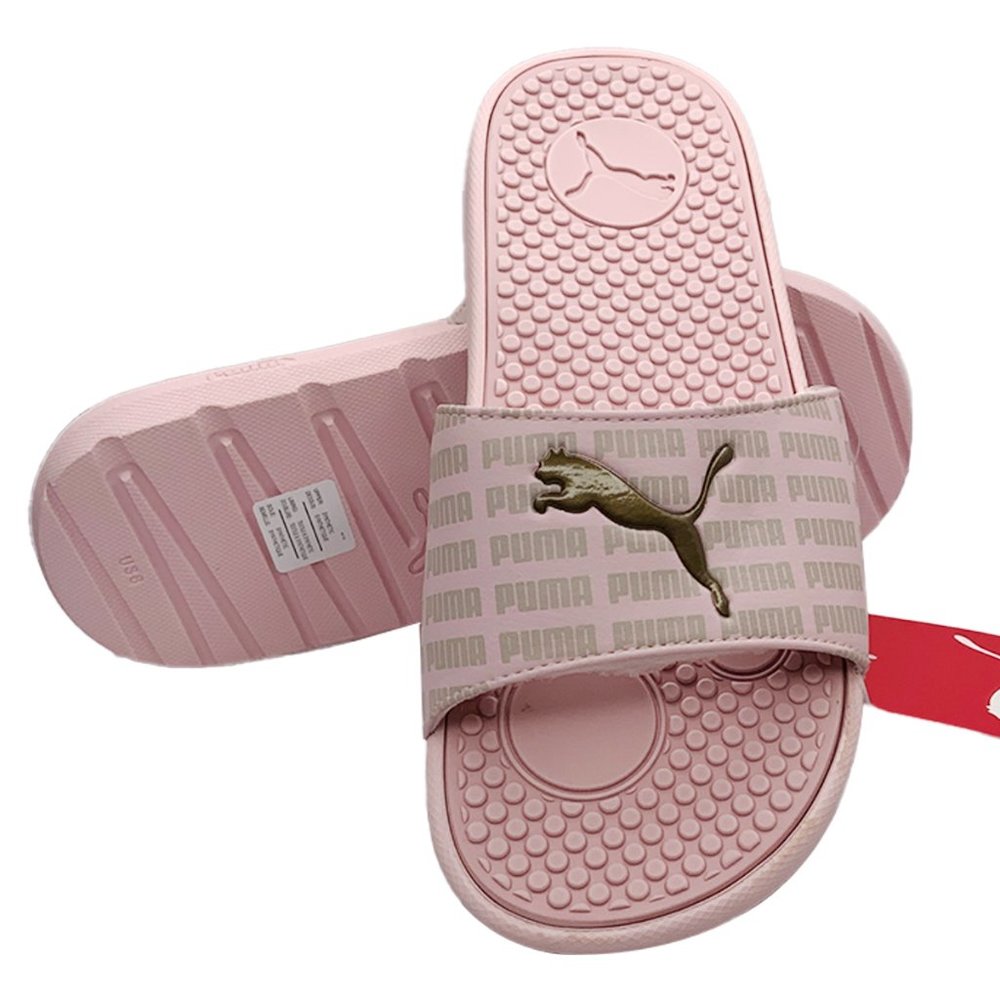NWT PUMA AUTHENTIC COOL CAT ECHO WOMENS LOTUS ROSE GOLD SLIP ON SLIDES SANDALS